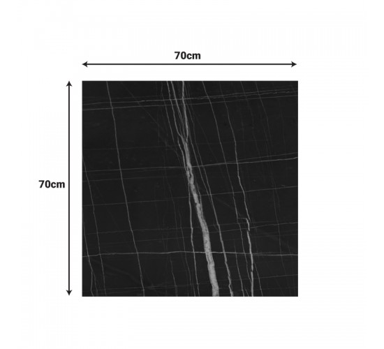 Επιφάνεια τραπεζιού Relian HPL μαύρο όψη μαρμάρου 70x70εκ πάχους 12mm Υλικό: HPL 215-000058