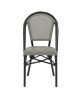 Καρέκλα κήπου Paris αλουμίνιο μαύρο-textilene ασπρόμαυρο Υλικό: Aluminium tube. Dia.28xT1.5mm. Seat/Back: Textilene 4x4 216-000015