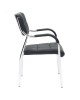 Καρέκλα επισκέπτη Florida PU μαύρο-πόδι χρωμίου Υλικό: METAL - PVC - TUBE D25x0.8MM 217-000032