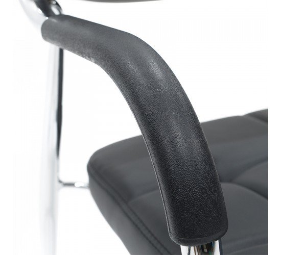 Καρέκλα επισκέπτη Florida PU μαύρο-πόδι χρωμίου Υλικό: METAL - PVC - TUBE D25x0.8MM 217-000032