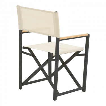 Πολυθρόνα σκηνοθέτη Mabu ανθρακί αλουμίνιο 56x48x86εκ Υλικό: ALUMINUM 218-000010