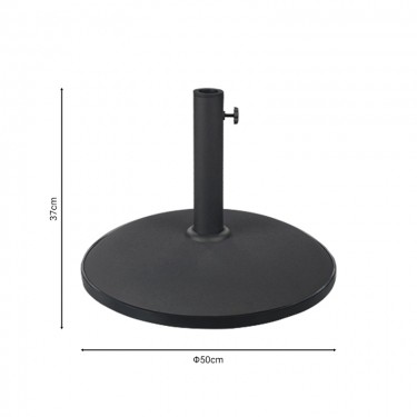 Βάση ομπρέλας Elfie τσιμέντο μαύρο 25kg Φ50εκ Υλικό: 70%  concrete 29%  steel 1%  pp 218-000017