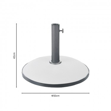 Βάση ομπρέλας Zicko τσιμέντο λευκό 35kg Φ50εκ Υλικό: 70%  concrete 29%  steel 1%  pp 218-000018