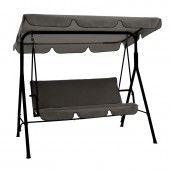 Κούνια κήπου Globo μέταλλο μαύρο-ύφασμα γκρι 170x110x153εκ Υλικό: METAL - POLYESTER 219-000010