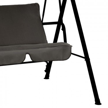 Κούνια κήπου Globo μέταλλο μαύρο-ύφασμα γκρι 170x110x153εκ Υλικό: METAL - POLYESTER 219-000010