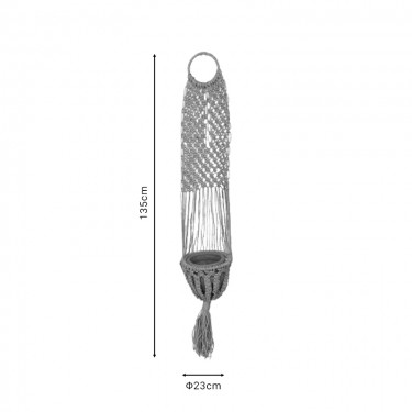 Κρεμαστή γλάστρα Anerial φυσικό γιούτα Φ23x135εκ Υλικό: JUTE 220-000016