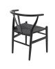 Καρέκλα Sandra ξύλο-σχοινί μαύρο Υλικό: WOOD - HEMP ROPE 222-000021