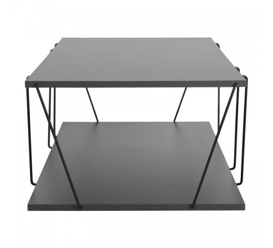 Τραπέζι σαλονιού Tars ανθρακί-μαύρο 120x50x30εκ Υλικό: E1 MELAMINE PB BOARD M16. METAL 225-000024
