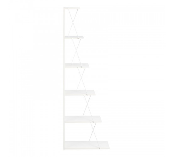 Βιβλιοθήκη mini Tars λευκό 50x22x150εκ Υλικό: E1 MELAMINE PB BOARD M16. METAL 225-000028 Βιβλιοθήκη mini Tars λευκό 50x22x150εκ Υλικό: E1 MELAMINE PB BOARD M16. METAL 225-000028