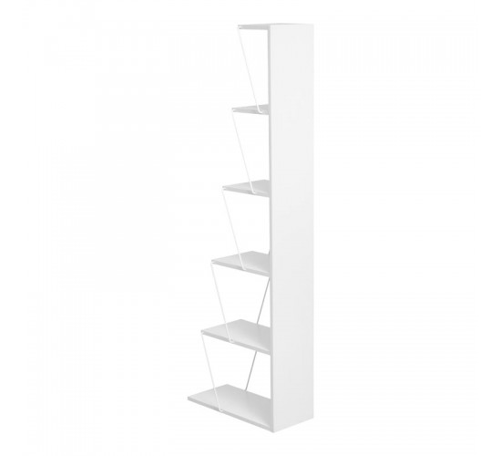 Βιβλιοθήκη mini Tars λευκό 50x22x150εκ Υλικό: E1 MELAMINE PB BOARD M16. METAL 225-000028 Βιβλιοθήκη mini Tars λευκό 50x22x150εκ Υλικό: E1 MELAMINE PB BOARD M16. METAL 225-000028