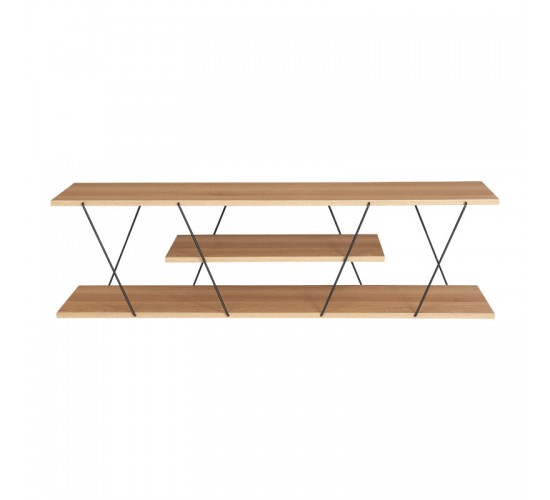 Έπιπλο τηλεόρασης Tars sonoma-μαύρο 120x30x33εκ Υλικό: E1 MELAMINE PB BOARD M16. METAL 225-000029 Έπιπλο τηλεόρασης Tars sonoma-μαύρο 120x30x33εκ Υλικό: E1 MELAMINE PB BOARD M16. METAL 225-000029