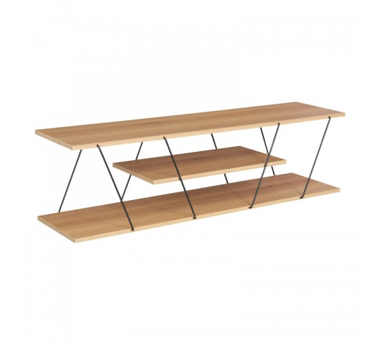 Έπιπλο τηλεόρασης Tars sonoma-μαύρο 120x30x33εκ Υλικό: E1 MELAMINE PB BOARD M16. METAL 225-000029 Έπιπλο τηλεόρασης Tars sonoma-μαύρο 120x30x33εκ Υλικό: E1 MELAMINE PB BOARD M16. METAL 225-000029