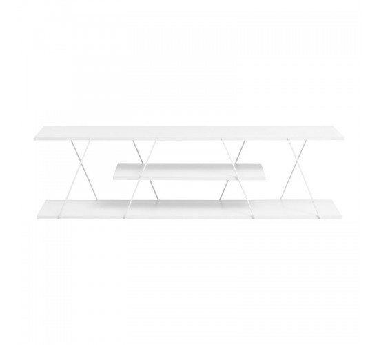 Έπιπλο τηλεόρασης Tars λευκό 120x30x33εκ Υλικό: E1 MELAMINE PB BOARD M16. METAL 225-000031 Έπιπλο τηλεόρασης Tars λευκό 120x30x33εκ Υλικό: E1 MELAMINE PB BOARD M16. METAL 225-000031