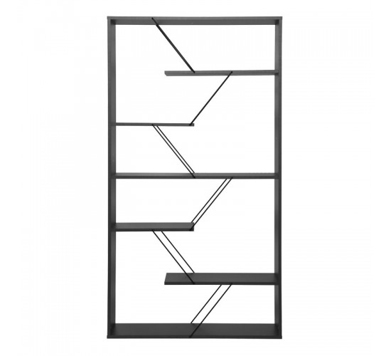 Βιβλιοθήκη Tars ανθρακί-μαύρο 84x24x157εκ Υλικό: E1 MELAMINE PB BOARD M16. METAL 225-000033 Βιβλιοθήκη Tars ανθρακί-μαύρο 84x24x157εκ Υλικό: E1 MELAMINE PB BOARD M16. METAL 225-000033