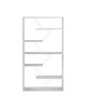 Βιβλιοθήκη Tars λευκό 84x24x157εκ Υλικό: E1 MELAMINE PB BOARD M16. METAL 225-000034 Βιβλιοθήκη Tars λευκό 84x24x157εκ Υλικό: E1 MELAMINE PB BOARD M16. METAL 225-000034