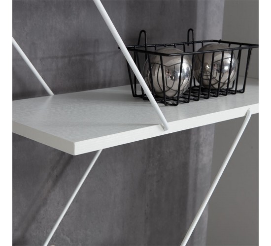 Βιβλιοθήκη Tars λευκό 84x24x157εκ Υλικό: E1 MELAMINE PB BOARD M16. METAL 225-000034 Βιβλιοθήκη Tars λευκό 84x24x157εκ Υλικό: E1 MELAMINE PB BOARD M16. METAL 225-000034
