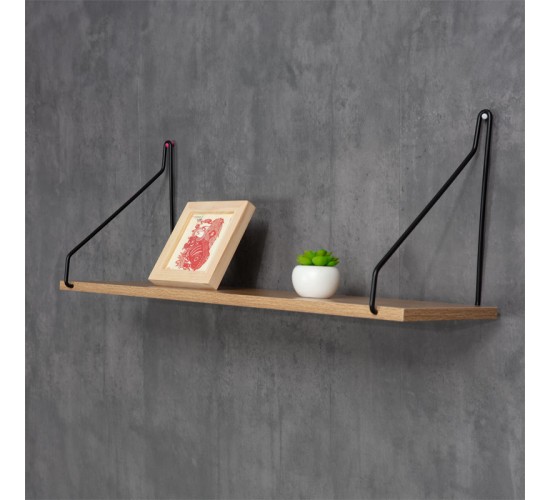 Ραφιέρα τοίχου Tars sonoma-μαύρο 72x20x27εκ Υλικό: E1 MELAMINE PB BOARD M16. METAL 225-000035 Ραφιέρα τοίχου Tars sonoma-μαύρο 72x20x27εκ Υλικό: E1 MELAMINE PB BOARD M16. METAL 225-000035