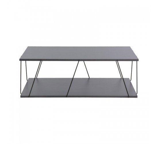Τραπέζι σαλονιού Tars ανθρακί-μαύρο 90x60x30,5εκ Υλικό: E1 MELAMINE PB BOARD M16. METAL 225-000039