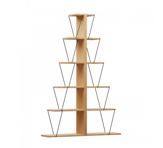 Βιβλιοθήκη mini Tars sonoma-μαύρο 130x22x146εκ Υλικό: E1 MELAMINE PB BOARD M16. METAL 225-000040 Βιβλιοθήκη mini Tars sonoma-μαύρο 130x22x146εκ Υλικό: E1 MELAMINE PB BOARD M16. METAL 225-000040