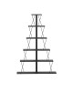 Βιβλιοθήκη mini Tars ανθρακί-μαύρο 130x22x146εκ Υλικό: E1 MELAMINE PB BOARD M16. METAL 225-000041 Βιβλιοθήκη mini Tars ανθρακί-μαύρο 130x22x146εκ Υλικό: E1 MELAMINE PB BOARD M16. METAL 225-000041