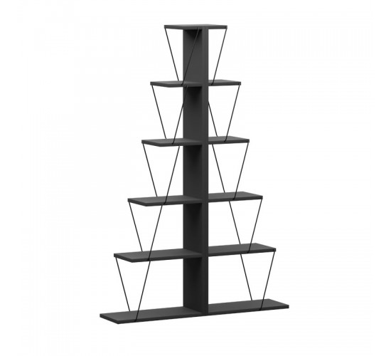 Βιβλιοθήκη mini Tars ανθρακί-μαύρο 130x22x146εκ Υλικό: E1 MELAMINE PB BOARD M16. METAL 225-000041 Βιβλιοθήκη mini Tars ανθρακί-μαύρο 130x22x146εκ Υλικό: E1 MELAMINE PB BOARD M16. METAL 225-000041