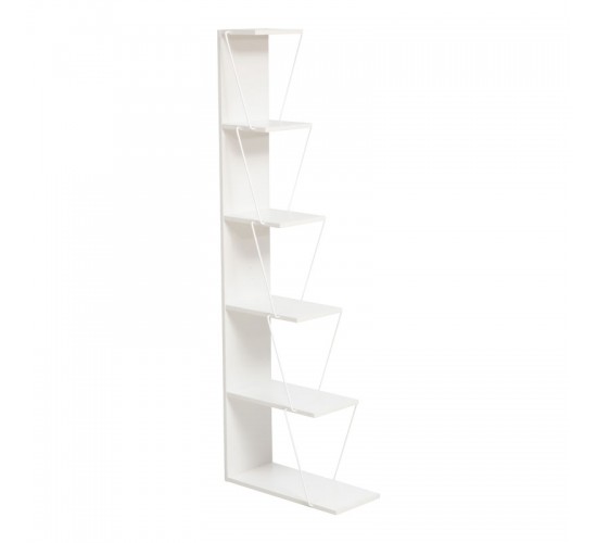 Βιβλιοθήκη mini Tars λευκό 130x22x146εκ Υλικό: E1 MELAMINE PB BOARD M16. METAL 225-000042 Βιβλιοθήκη mini Tars λευκό 130x22x146εκ Υλικό: E1 MELAMINE PB BOARD M16. METAL 225-000042