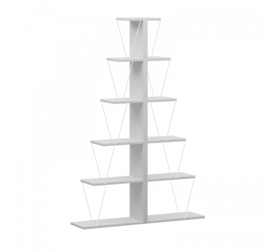 Βιβλιοθήκη mini Tars λευκό 130x22x146εκ Υλικό: E1 MELAMINE PB BOARD M16. METAL 225-000042 Βιβλιοθήκη mini Tars λευκό 130x22x146εκ Υλικό: E1 MELAMINE PB BOARD M16. METAL 225-000042