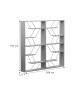 Βιβλιοθήκη Tars γκρι-λευκό 168x24x157εκ Υλικό: E1 MELAMINE PB BOARD M16. METAL 225-000045 Βιβλιοθήκη Tars γκρι-λευκό 168x24x157εκ Υλικό: E1 MELAMINE PB BOARD M16. METAL 225-000045