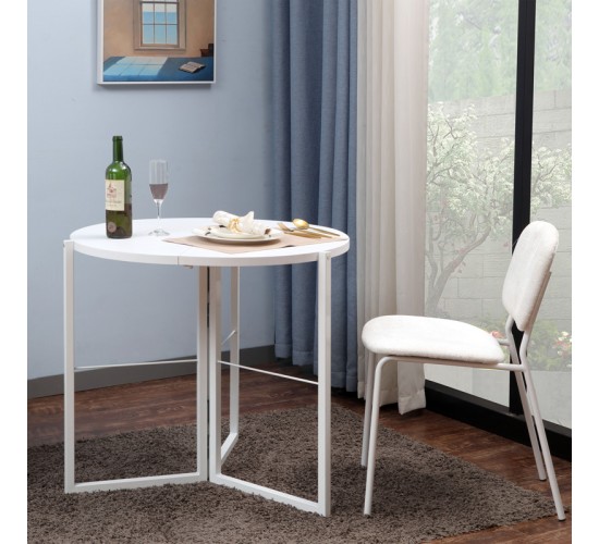 Τραπέζι Talen σε λευκή απόχρωση Φ80x74εκ Υλικό: METAL - PB - MELAMINE 225-000059 Τραπέζι Talen σε λευκή απόχρωση Φ80x74εκ Υλικό: METAL - PB - MELAMINE 225-000059