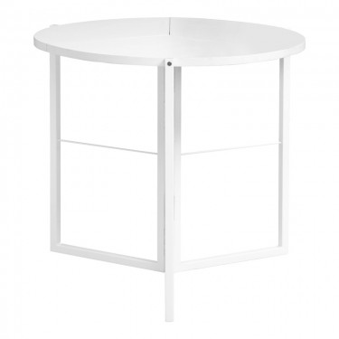 Τραπέζι πτυσσόμενο Talen σε λευκή απόχρωση Φ80x74εκ Υλικό: METAL - PB - MELAMINE 225-000059