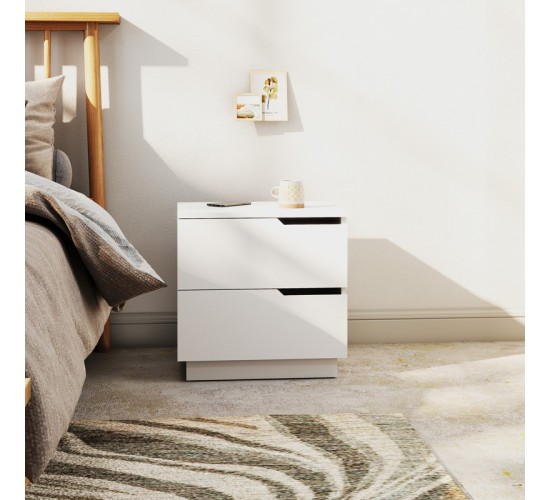 Κομοδίνο Verena I σε λευκή απόχρωση 48x40x48εκ 225-000079