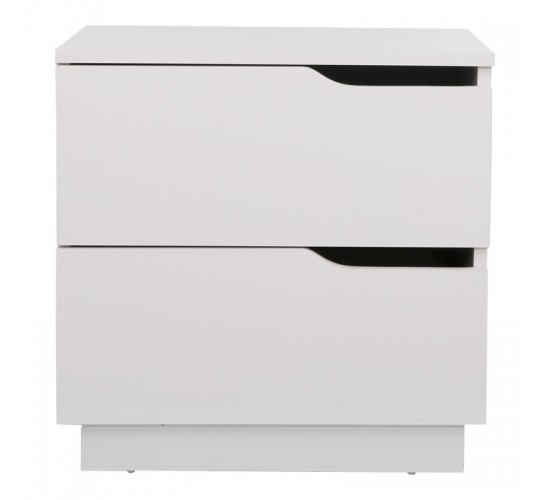 Κομοδίνο Verena I σε λευκή απόχρωση 48x40x48εκ 225-000079