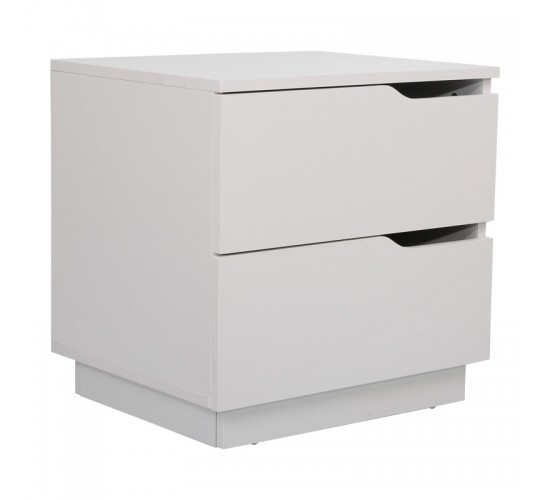 Κομοδίνο Verena I σε λευκή απόχρωση 48x40x48εκ 225-000079