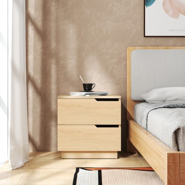 Κομοδίνο Verena σε φυσική απόχρωση 48x40x48εκ Υλικό: PB  MELAMINE 225-000080