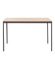 Τραπέζι Faragio μέταλλο σε φυσική απόχρωση με μαύρα μεταλλικά πόδια 120x75x75εκ 225-000082