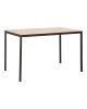 Τραπέζι Faragio μέταλλο σε φυσική απόχρωση με μαύρα μεταλλικά πόδια 120x75x75εκ 225-000082