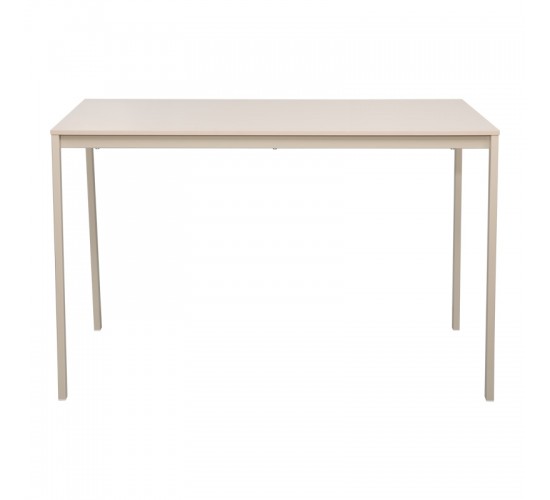 Τραπέζι Faragio μέταλλο σε μπεζ απόχρωση με γκρι μεταλλικά πόδια 120x75x75εκ 225-000083