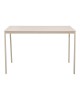 Τραπέζι Faragio μέταλλο σε μπεζ απόχρωση με γκρι μεταλλικά πόδια 120x75x75εκ 225-000083