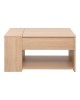 Τραπέζι σαλονιού Aravis πολυμορφικό σε φυσική απόχρωση 80x60x42εκ 225-000085