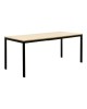Τραπέζι Extento επεκτεινόμενο σε φυσική απόχρωση με μαύρα μεταλλικά πόδια 120-180x74x75εκ Υλικό: PB  MELAMINE  METAL FRAME 225-000086