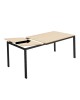 Τραπέζι Extento επεκτεινόμενο σε φυσική απόχρωση με μαύρα μεταλλικά πόδια 120-180x74x75εκ Υλικό: PB  MELAMINE  METAL FRAME 225-000086
