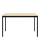 Τραπέζι Extento επεκτεινόμενο σε φυσική απόχρωση με μαύρα μεταλλικά πόδια 120-180x74x75εκ Υλικό: PB  MELAMINE  METAL FRAME 225-000086