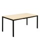 Τραπέζι Extento επεκτεινόμενο σε φυσική απόχρωση με μαύρα μεταλλικά πόδια 120-180x74x75εκ Υλικό: PB  MELAMINE  METAL FRAME 225-000086