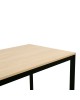 Τραπέζι Extento επεκτεινόμενο σε φυσική απόχρωση με μαύρα μεταλλικά πόδια 120-180x74x75εκ Υλικό: PB  MELAMINE  METAL FRAME 225-000086