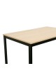 Τραπέζι Extento επεκτεινόμενο σε φυσική απόχρωση με μαύρα μεταλλικά πόδια 120-180x74x75εκ Υλικό: PB  MELAMINE  METAL FRAME 225-000086