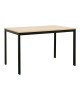 Τραπέζι Extento επεκτεινόμενο σε φυσική απόχρωση με μαύρα μεταλλικά πόδια 120-180x74x75εκ Υλικό: PB  MELAMINE  METAL FRAME 225-000086
