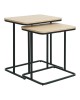 Βοηθητικα τραπέζια Dunest σε φυσική απόχρωση-μαύρα μεταλλικά πόδια 54x40x60εκ Υλικό: PB  MELAMINE  METAL FRAME 225-000087