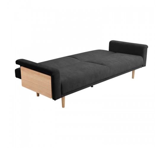 Καναπες-κρεβάτι Flexo υφασμα ανθρακί 220x84.5x82εκ Υλικό: PB  MELAMINE Soliwood feet foam with fabric 225-000089