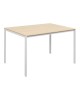 Τραπέζι Faragio σε φυσική απόχρωση-λευκά μεταλλικά πόδια 120x75x75εκ Υλικό: PB  MELAMINE  METAL FRAME 225-000090