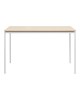 Τραπέζι Faragio σε φυσική απόχρωση-λευκά μεταλλικά πόδια 120x75x75εκ Υλικό: PB  MELAMINE  METAL FRAME 225-000090